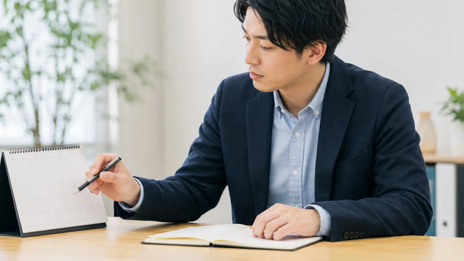 AI導入補助金の申請スケジュールをカレンダーで確認する担当者