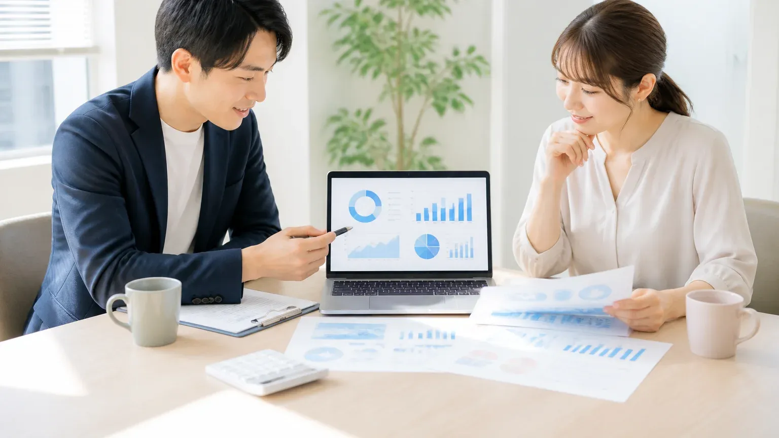 中小企業のAI開発の費用と補助金を検討する発注側の打ち合わせ
