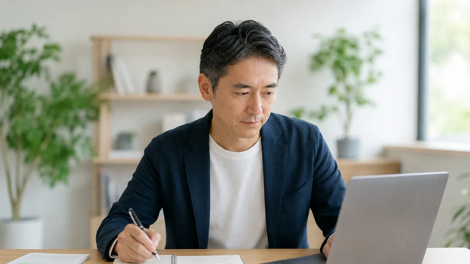 業務改善システムの要件を書き出して買うか作るか判断し発注を相談する担当者たち