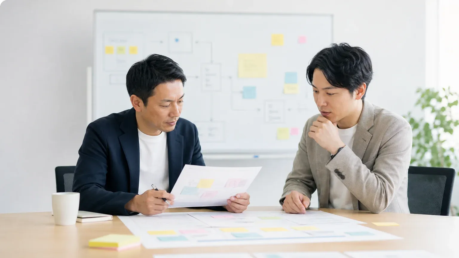 リーンスタートアップとMVP開発の関係を打ち合わせで整理する新規事業担当者