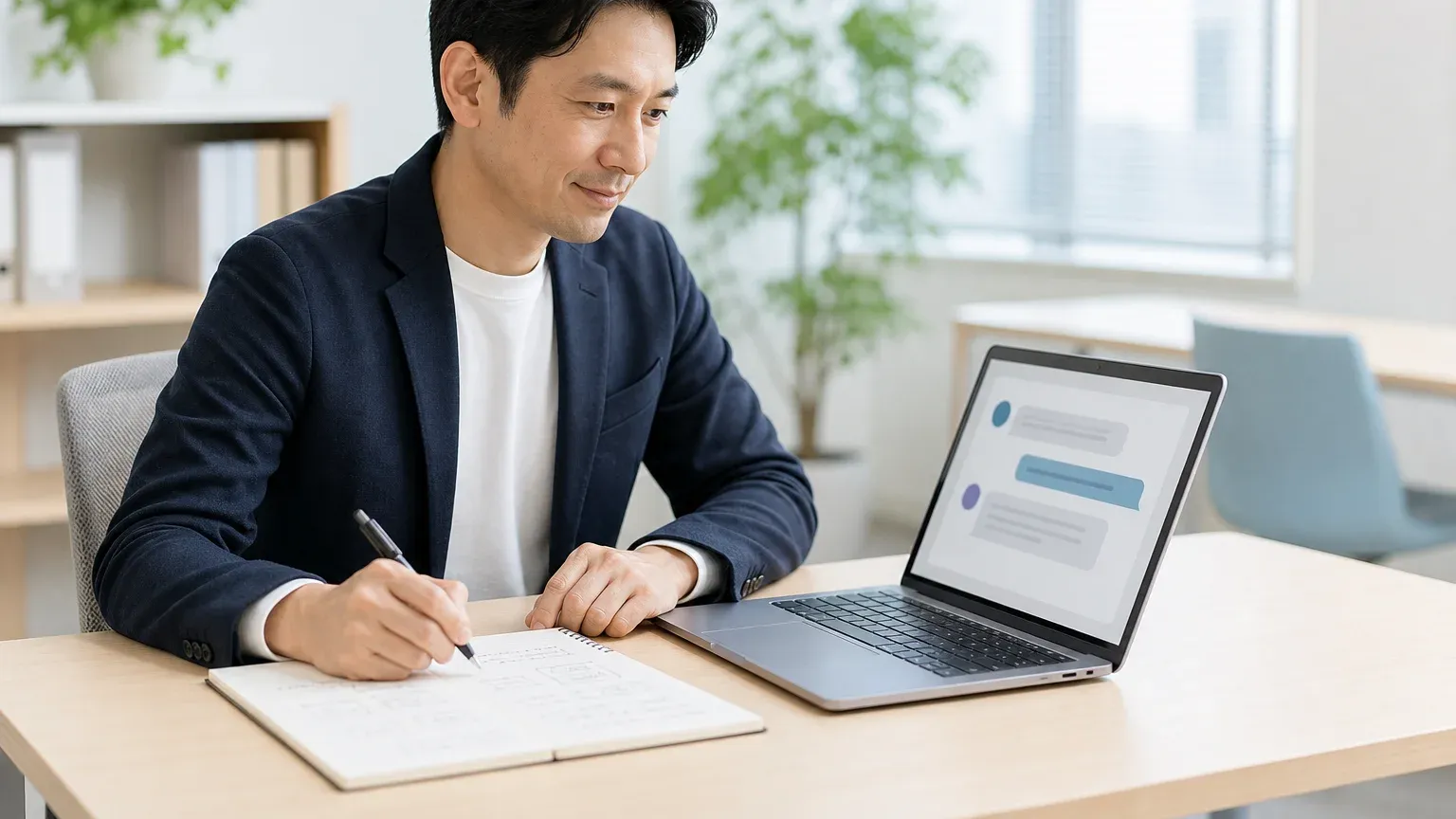 要件定義にAIを活用しながら要望を整理する発注側担当者