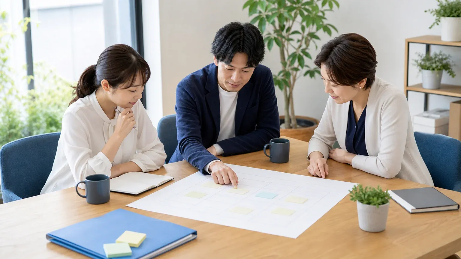 システム開発の失敗事例と原因を関係者で振り返る発注側の打ち合わせ