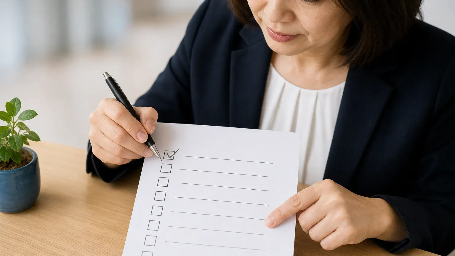 ベンダー変更の引き継ぎで受け取る資料の一覧を確認する担当者