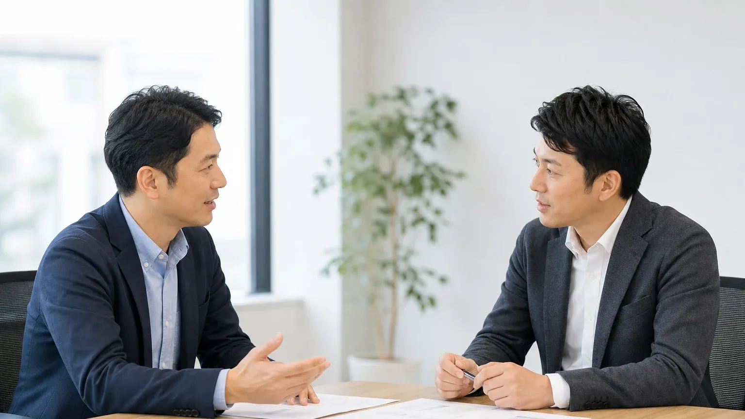 ベンダーとの折衝を進める発注側担当者の打ち合わせ